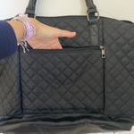 Quilted Duffel Bag Weekender Overnight Travel Tote Bag Black Vacation Preppy Photo 10