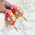 Manolo Blahnik π Women's Bb Yellow Floral Print Pointed Toeβ Pumps Size 36.5 Photo 5