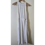 Vince Handkerchief White Drape Sash Tie Crinkle Satin Maxi Dress Size 4 Photo 2
