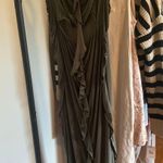 Pretty Little Thing Olive Green Ruffle Body-Con dress Photo 0