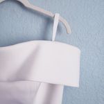 Eliza J  White Off Shoulder Scuba Cropped Top Photo 1