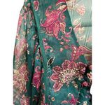 NWT Band of the Free Women XS Paisley Tie Front Crop Top Boho Chic Western Blue Photo 5