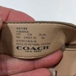 Coach Vienna Gold Pebble Leather T-Strap Wedge Sandal Photo 13