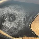 Born Slip On Flat Sz 6 Suede Square Toe Chevron Pattern Casual Black Comfort Photo 8