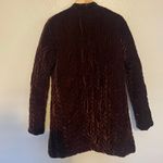 Free People  Velvet Quilted Jacket Coat Womens Size XS Chocolate Brown Rust Photo 2