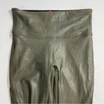 Spanx Faux Leather Sculpting Leggings Olive Green Size SMALL Style 2437 Photo 6