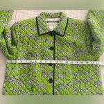 Maggy London Maggy L Jacket-Womens Sz 6 100%-Silk Quilted-Lined Button Down Zebra Design-VTG Photo 6