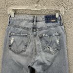 Mother Superior The Dazzler Ankle Jeans Distressed High‎ Rise Women's 24 x 27 Blue Photo 2