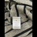 Adrienne Vittadini Women’s  V-neck Gray Striped Sweater, Lace Accent, Size Medium Photo 4