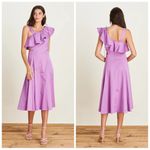 Veronica Beard NWT  Beilla Midi Dress in Vivid Orchid Purple Size 6 Cutouts Photo 1