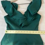 Lulus Divine Darling Hunter Green Ruffled V-Neck Skater Dress NWT Size XS Photo 15