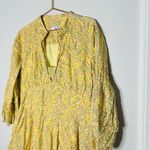 Derek Lam COLLECTIVE Paisley Yellow Floral Puff Sleeves Flared Hemline Dress 48 Photo 7