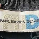 Paul Harris Design Vintage Button Front Floral Cottage Maxi Skirt Size Small Black Photo 2