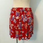 Kimchi Blue  x Urban Outfitters Floral Button-Front Mini Skirt in Red Size Small Photo 3