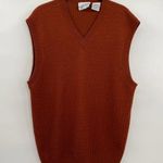 Irvine Park Merino Wool Sweater Vest Cable Knit Rust Color Women Size XL Photo 0