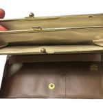 VINTAGE LADY BUXTON Leather Hand Purse Wallet Suede 40s 50s L: 7 x 3.5 in Brown Photo 2