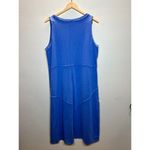 J.Jill  Women's Size L Blue Wide Strap V Neck Midi Tank Dress EUC Photo 1