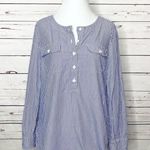 Vineyard Vines Blue & White Striped Popover Top Size Small Photo 10