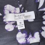 Busayo Collective Purple & White Floral Jumpsuit Cropped Wide Leg Pants Size 12 Photo 7