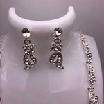 Wedding jewelry set / prom jewelry / pageant necklace Silver Photo 2