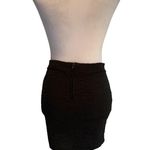 Forever 21 Black Mini Skirt with Sequins Stretchy Zip Up Back Size Small Photo 3
