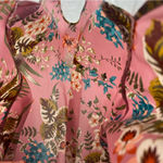 Violet+Claire Semi Sheer Chiffon Floral Print 3/4 Sleeve Popover Blouse Photo 9