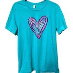 Bella Canvas  blue heart graphic T shirt Photo 0