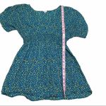 Xhilaration  V-Neck Cheetah Leopard Animal Print Swim‎ Cover Up Blue Green Large Photo 4