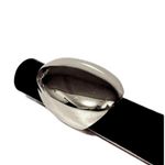 Sam Edelman NEW - Shiny Silver Boho Chic Elegant Oversized Oval Statement Ring - Size 7 Photo 1