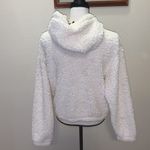 PacSun cream teddy fleece plush hooded sweatshirt Photo 3