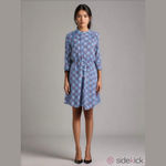 Daniel Rainn Blue Dress Woman's Size Small Lightweight Lined Pattern Photo 1