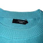 Weekend MaxMara Women's Crewneck Knit Sweater Aqua Blue Raglan Cotton Photo 2