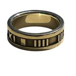Tiffany & Co. 1995 Atlas Ring Sterling Silver 925 Roman Numeral Band Size 5.25 Photo 3