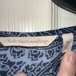 Soft Surroundings Paisley sheer Dress Crochet Detail Bell Sleeve Boho Medium Photo 3