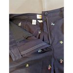 Talbots Women's Size 12 Navy Embroidered Bermuda Shorts Casual Photo 3
