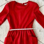 Bill Blass Vintage  Bright Red Long Sleeve Dress Sz 10 Photo 1