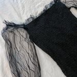 Princess Polly  smocked dress with mesh lace sleeves Photo 2