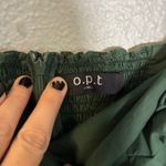 OPT Womens Green‎ Midi Dress Puff Sleeve Square Neck Party Cocktail Medium Green Photo 2