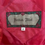 British Mist Hot Pink Belted Trench Raincoat‎ Size 12 Photo 4