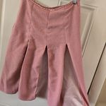 Vintage Pink Long Pleated Skirt Tuck Skirt High Rise Acrylic Silky Pleated Size L Photo 2