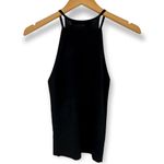 360 Sweater | XS | Black Knit Tank Long Fringe Front Made with Italian Yarn Photo 4