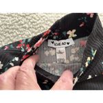 Love...Ady   Black Multicolor Floral Sleeveless Mock Neck Rib Knit Top Size S Photo 3