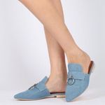 Cape Robbin Anthro  Denim Ring Mule Pointed Loafers 8 Photo 0