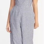 Old Navy  striped linen blend jumpsuit small Photo 0