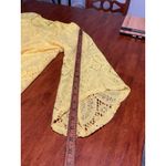 Tacera Women's Dress Yellow Medium Bright Lace Long Sleeve Work Office M Photo 5