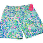 Lilly Pulitzer  Reid Short UPF 50+ Blue Ibiza Cabana Cocktail Golf NWT 12 Photo 0