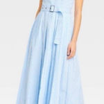 A New Day NWT blue striped tank midi dress with belt 6 Photo 0