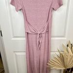 Alternative Women's Pink Tie Waist Jumpsuit Size M Casual Short Sleeve Photo 1