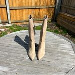 Vince Camuto Womens Tressara Beige Suede Side Zip Knee-High Boots Shoes size 8.5 Photo 2