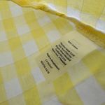 CAbi Talbots Size Medium Petite Blouse Yellow Plaid Cropped Cap Sleeve Cottagecore‎ Photo 3